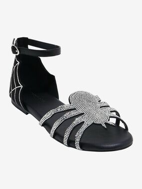 NEW IN BOX Strange Cvlt Silver Spider  Sandals size 7